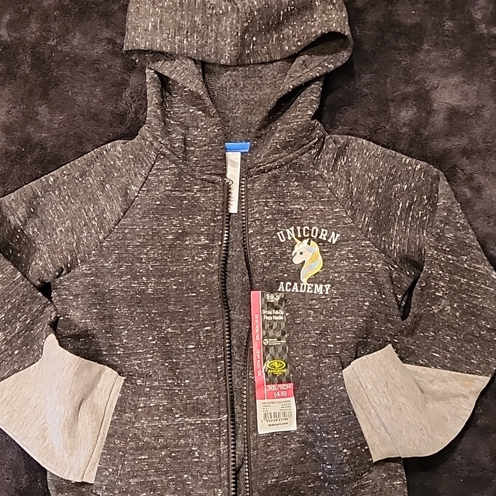 Girls fleece zippered hoodie
